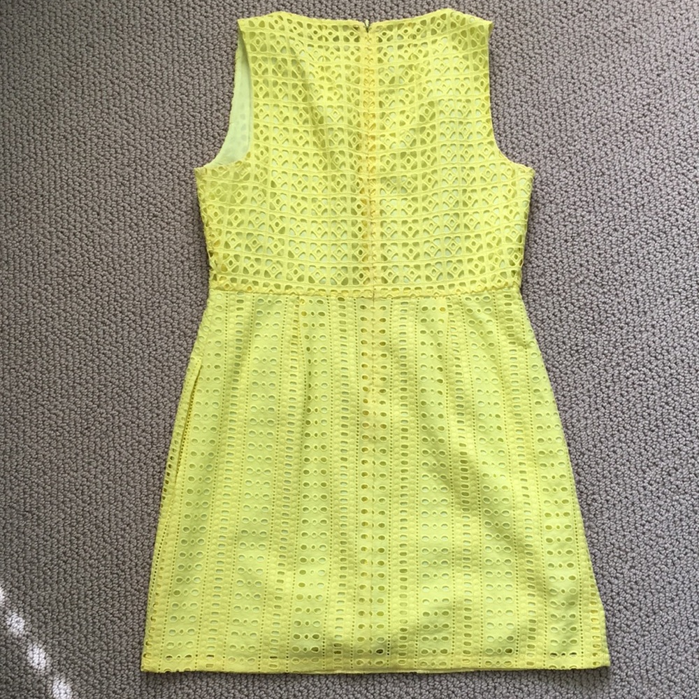 Madewell Petite Bright Yellow Eyelet Lace Dress - Picture 6 of 6